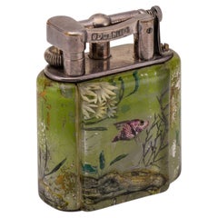 Vintage 20th Century Dunhill Tropical Baby 'Aquarium' Table Lighter c.1950