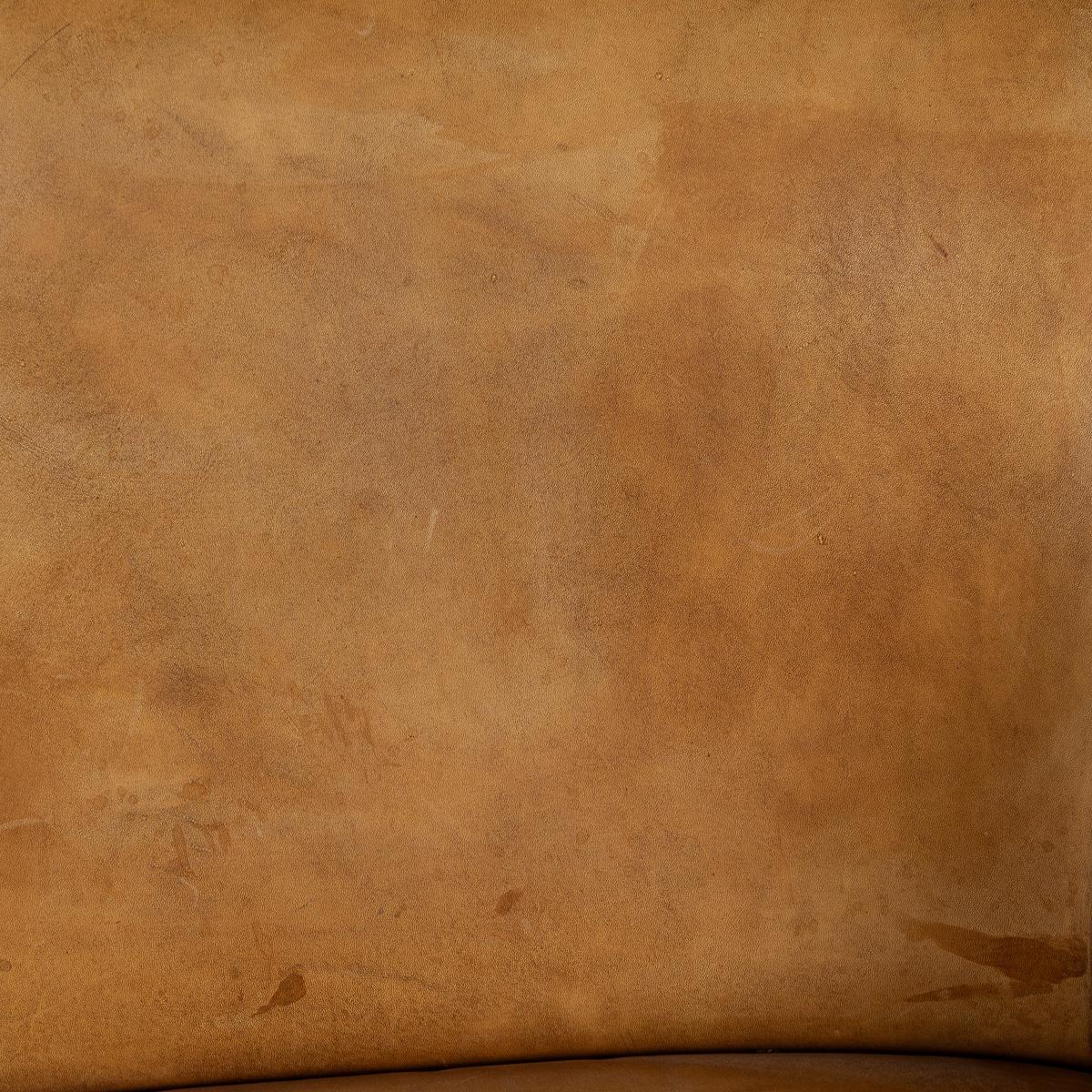 Vintage 20th Century Dutch Sheepskin Leather Sofa For Sale 15