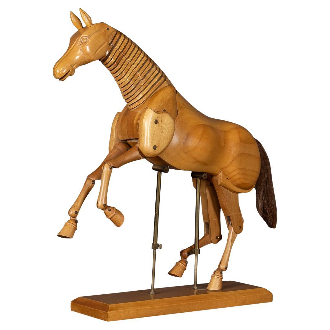 Vintage 20th Century English Articulated Wooden Horse c.1960