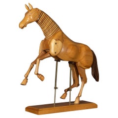 Cavallo inglese snodato in legno vintage del 20° secolo c.1960