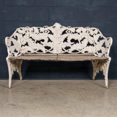 Vintage 20th Century English Cast Aluminium & Teak Garden Suite c.1960