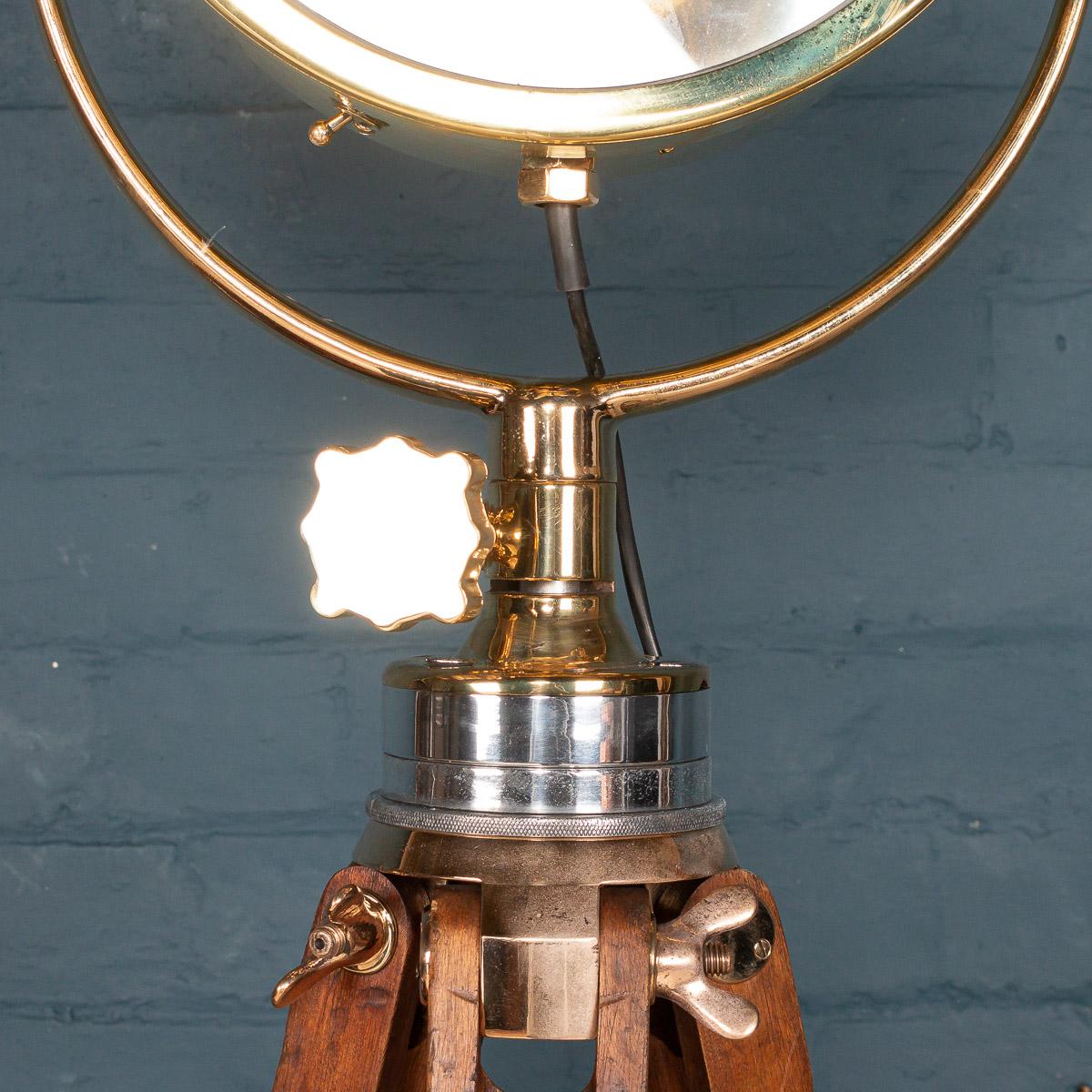 Chrome Vintage 20th Century English Naval Searchlight