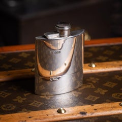 Petaca inglesa de plata maciza del siglo XX, Sheffield c.1932