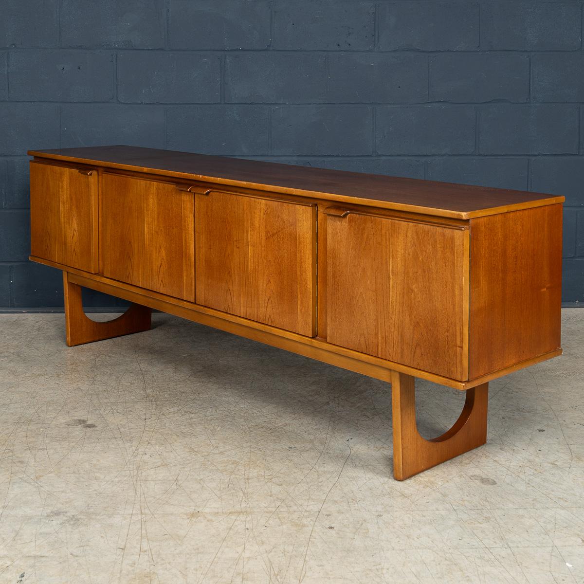 British Vintage 20th Century English Teak Sideboard By Stonehill Furniture c.1960 For Sale