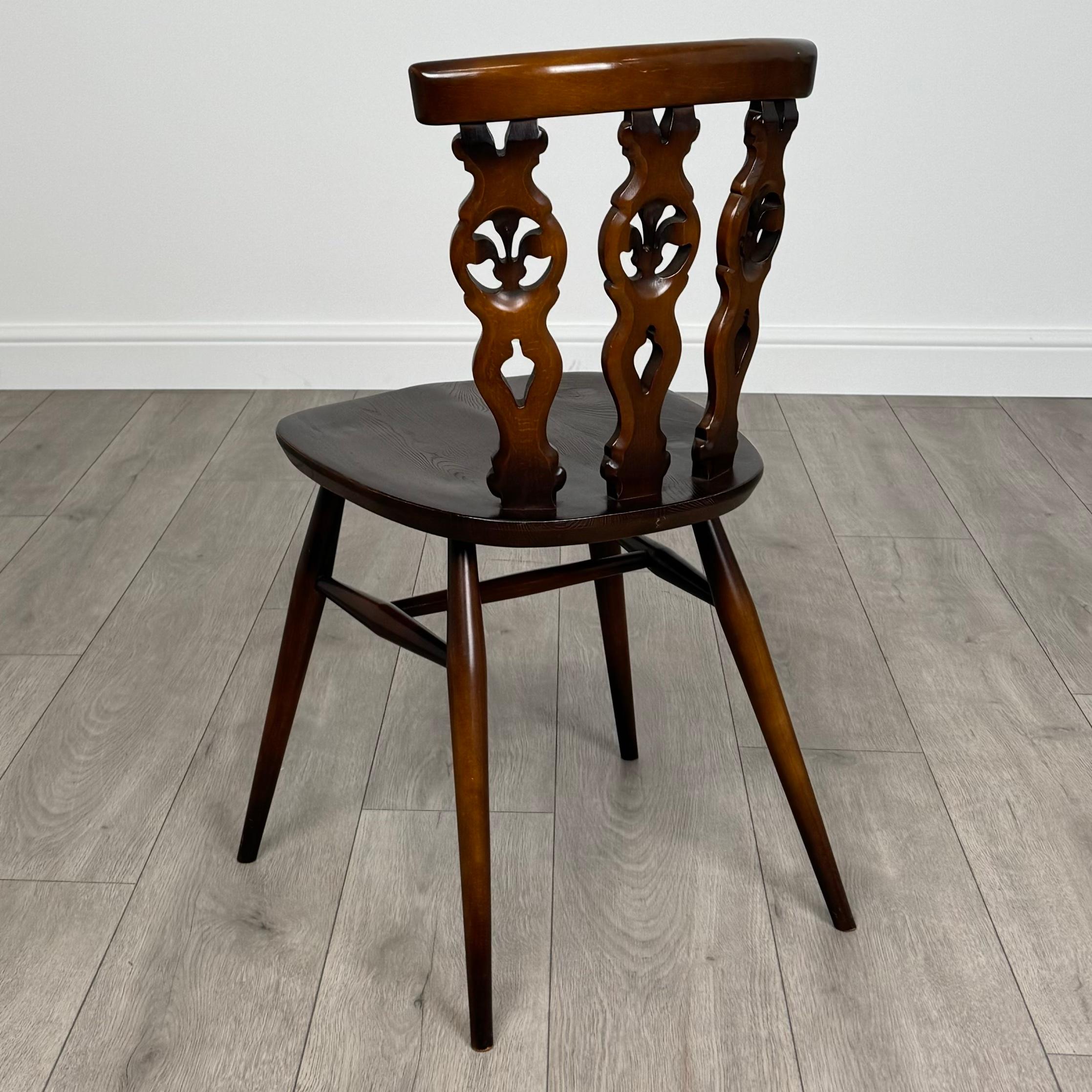 Vintage 20th Century Ercol Dining Table With 6 Dining Chair's ( REF AF-3613 ) en vente 8