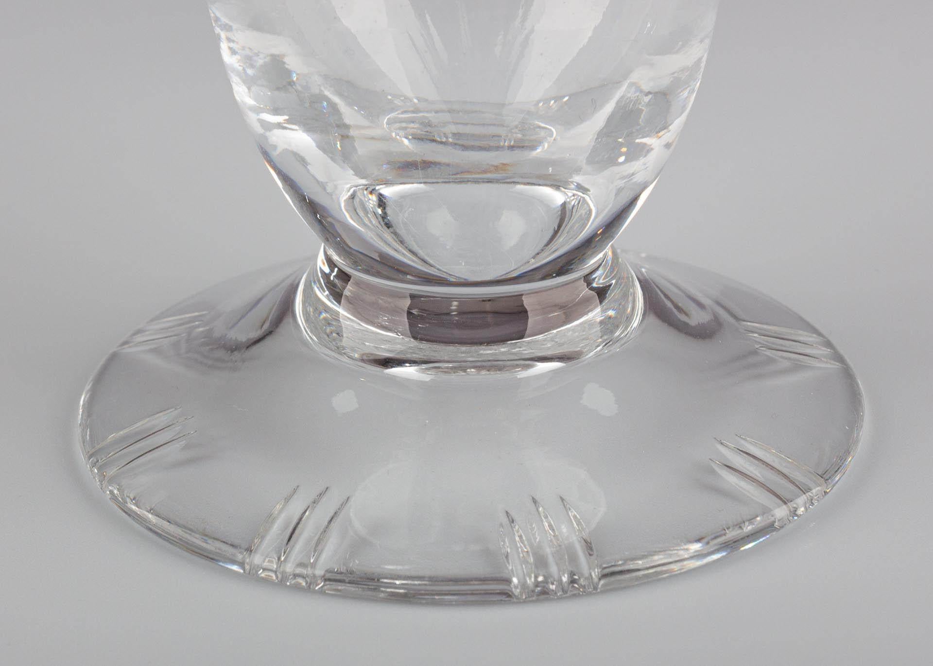 Modern Vintage 20th Century European Crystal Glass Flower Floral Vase For Sale