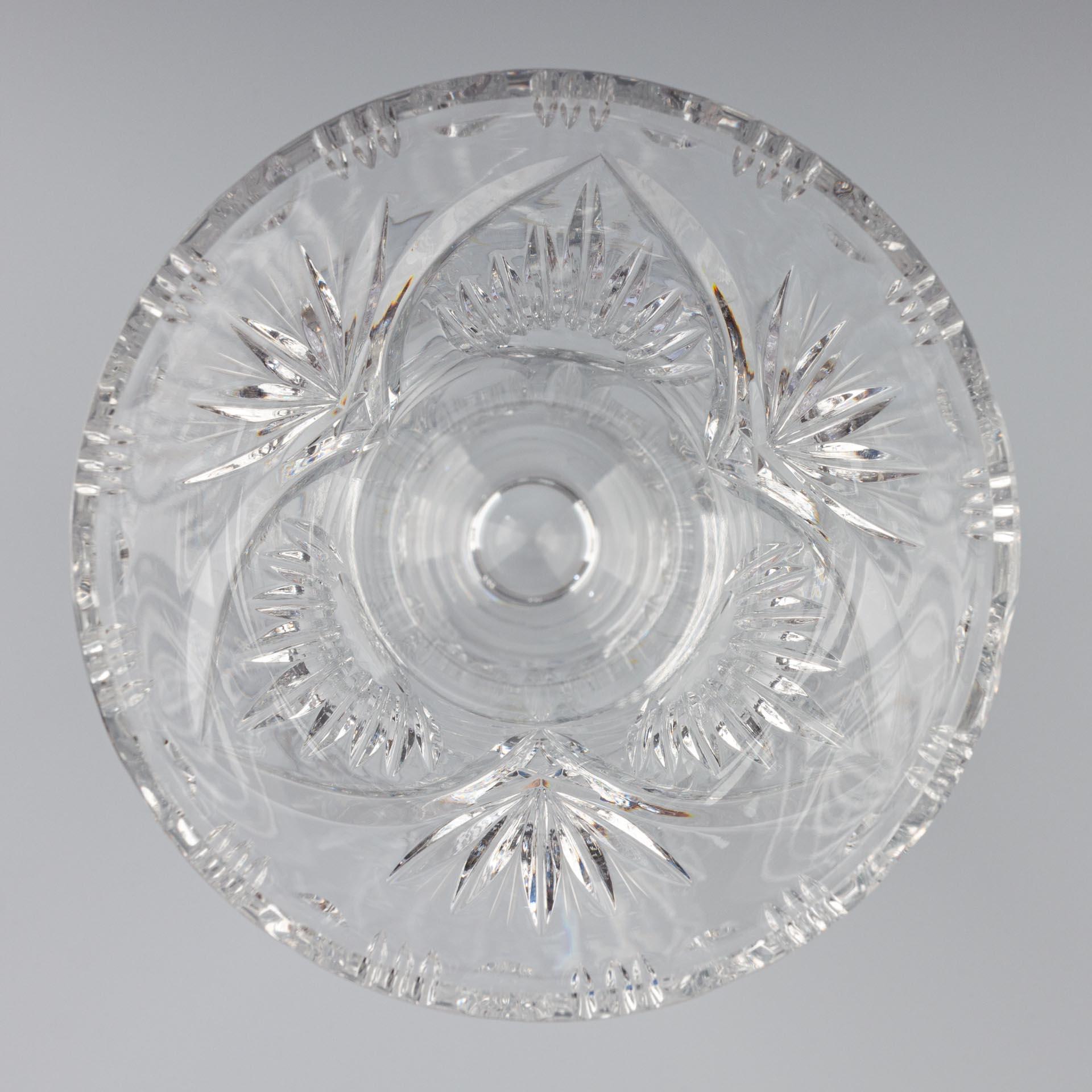 Vintage 20th Century European Crystal Glass Flower Floral Vase In Good Condition For Sale In Greven, DE