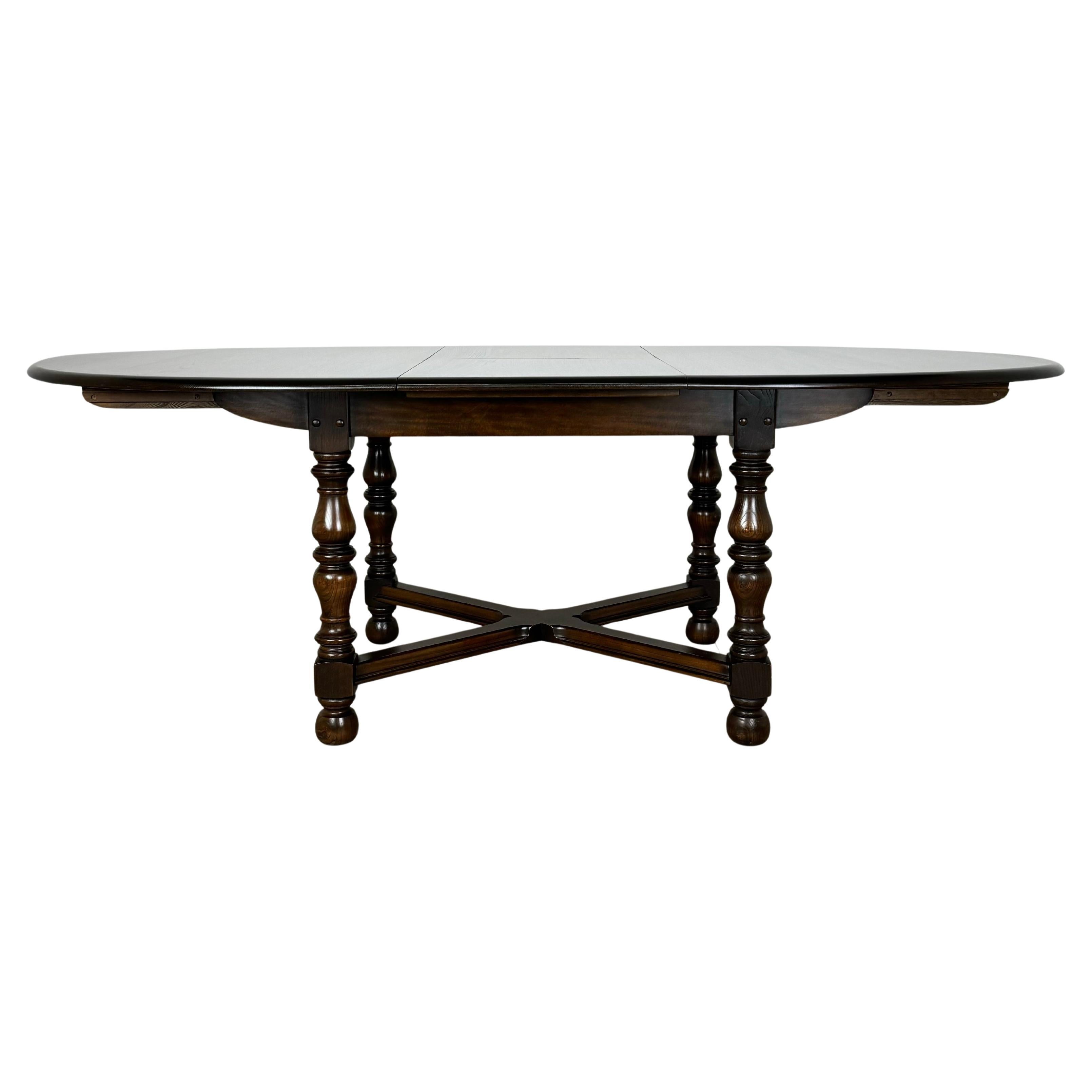 Vintage 20th Century Extending Elm Dining Table By Ercol ( REF AF-3612 )