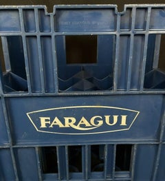 Vintage 20th-Century Faragui Bottle Crate - Decorative French Design - 2Y546