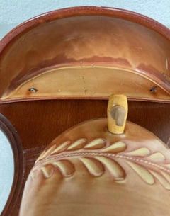 Vintage 20th-Century Floral Ceramic Wall Fountain - French Craftsmanship - 2Y551