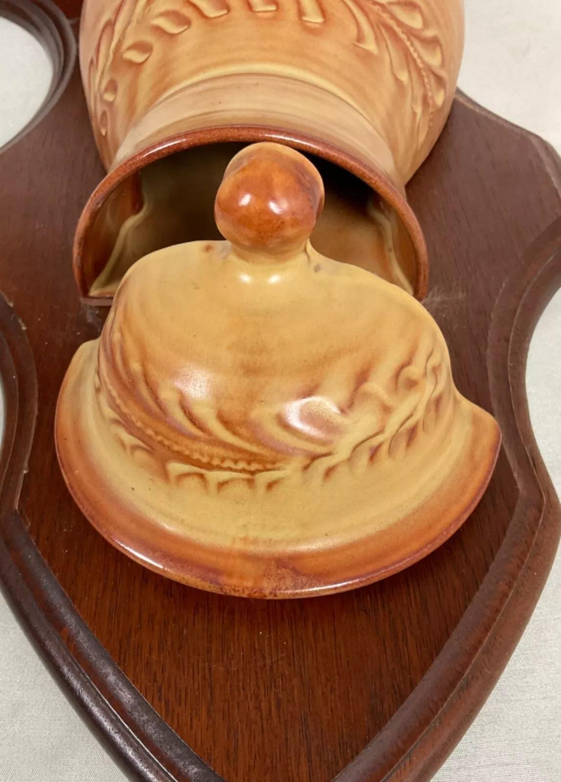 Fuente de Pared de Cerámica Floral Vintage Siglo XX - Artesanía Francesa - 2Y551 en venta 2