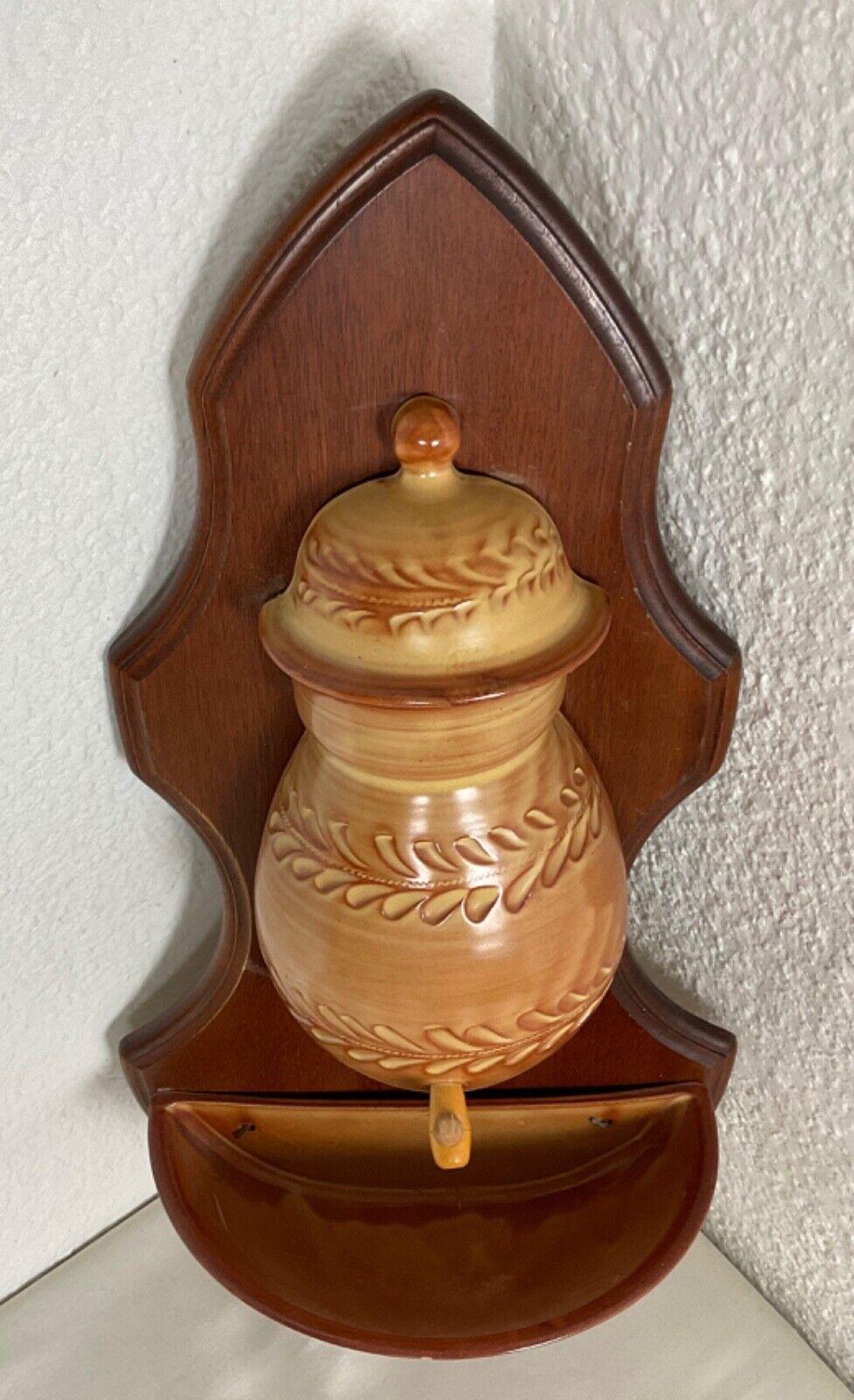 Fuente de Pared de Cerámica Floral Vintage Siglo XX - Artesanía Francesa - 2Y551 en venta 4