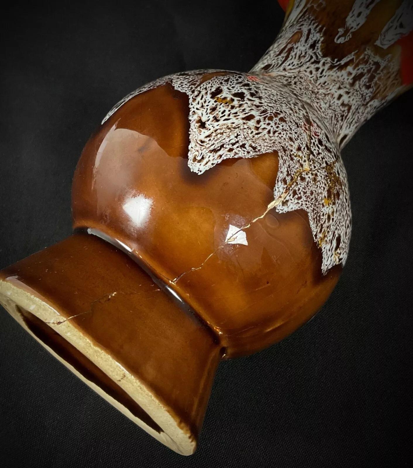 Vintage 20. Jahrhundert F.P Vallauris Keramik Soliflore Vase - Frankreich - 2Y471 im Angebot 2