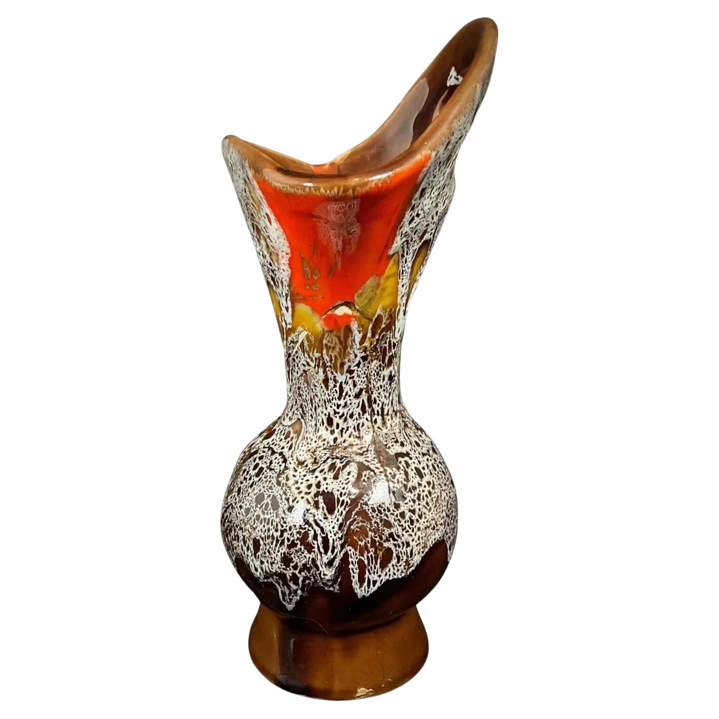 Vintage 20th Century F.P Vallauris Ceramic Soliflore Vase – France - 2Y471