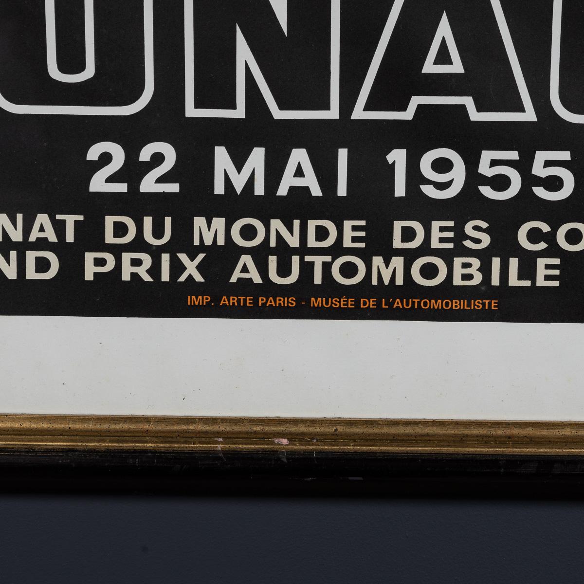 Vintage 20. Jahrhundert gerahmt 1955 Monaco Grand Prix Poster von Jean Ramel c.1985 im Angebot 6