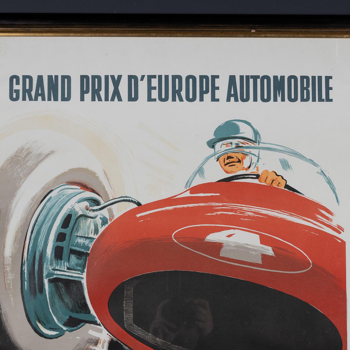 Vintage 20. Jahrhundert gerahmt 1955 Monaco Grand Prix Poster von Jean Ramel c.1985 (Acryl) im Angebot
