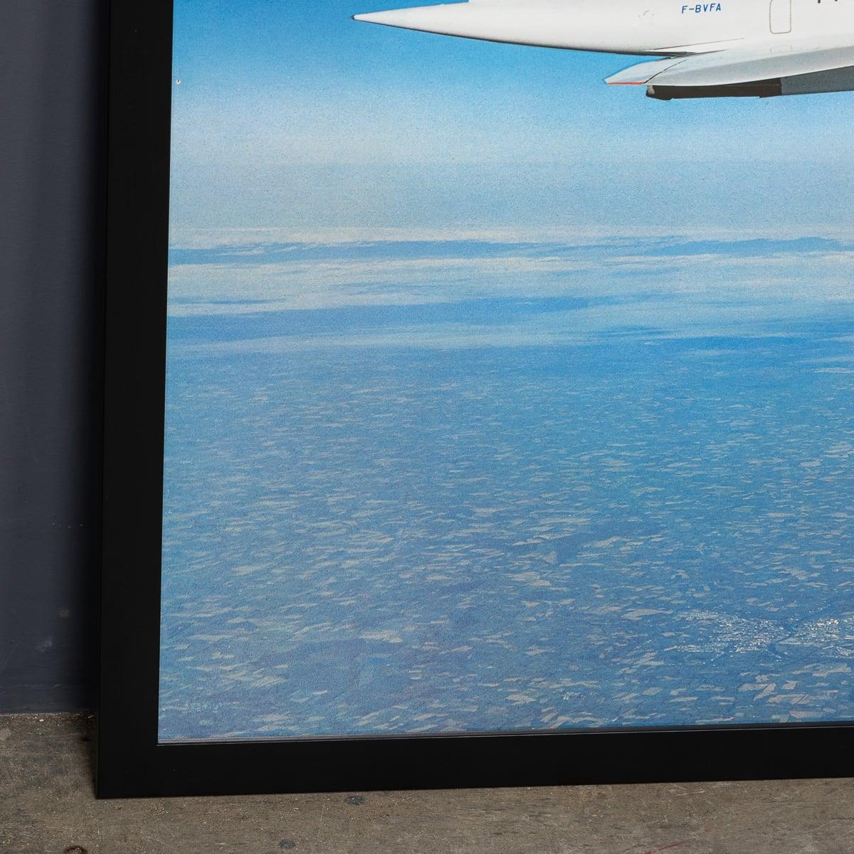 Poster d'epoca del 20° secolo con cornice di un Concorde di Air France c.1980 in vendita 5