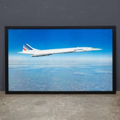 Vintage 20th Century Framed Poster Of An Air France Concorde c.1980