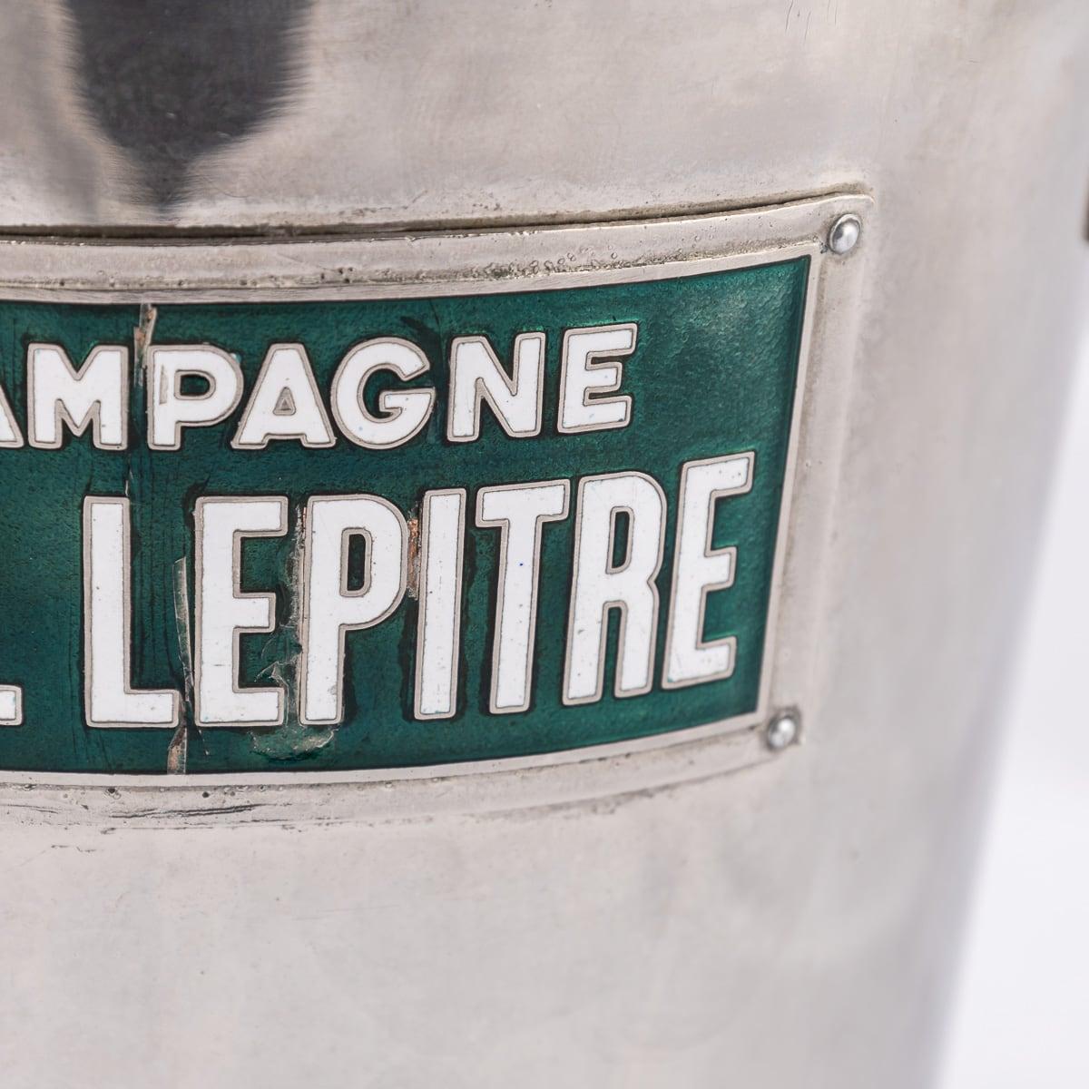Französischer versilberter Abel Lepitre-Champagner-/Weinkühler, 20. Jahrhundert im Angebot 4