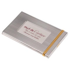 Vintage 20th Century French Silver Plated Card Holder, Must De Cartier, Paris