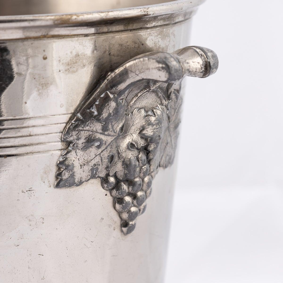 Champañera / Enfriador de vino H. Germain francés del siglo XX vintage chapado en plata en venta 5
