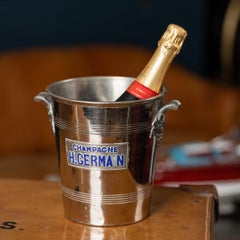 Vintage 20th Century French Silver Plated H. Germain Champagne / Wine Cooler