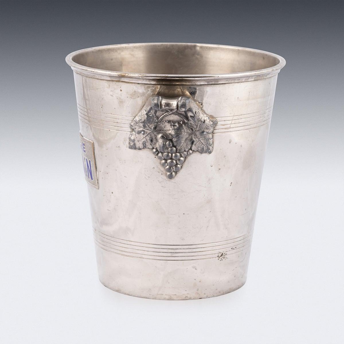Champañera / Enfriador de vino H. Germain francés del siglo XX vintage chapado en plata Art Decó en venta