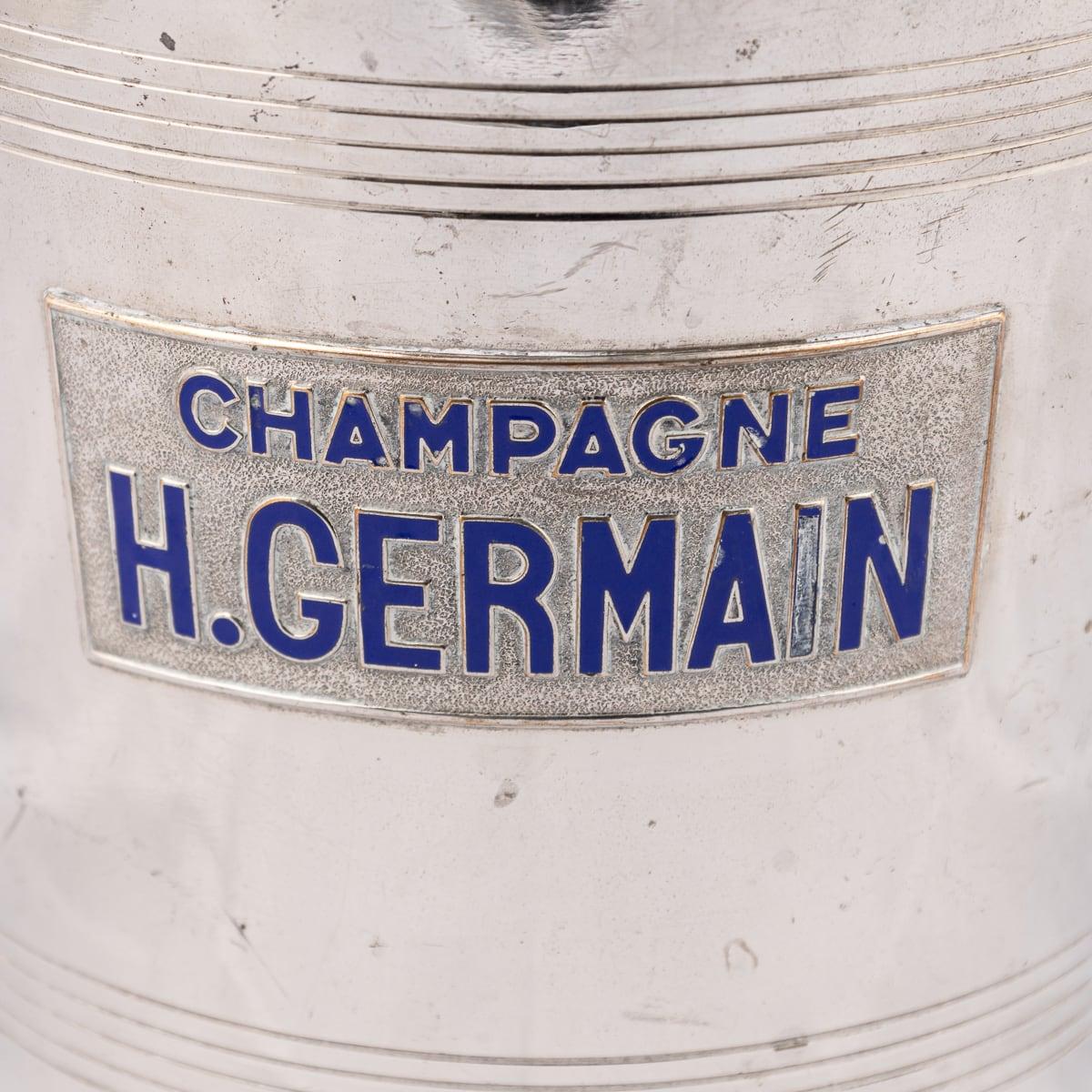 Champañera / Enfriador de vino H. Germain francés del siglo XX vintage chapado en plata en venta 2