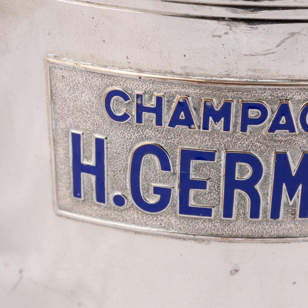 Champañera / Enfriador de vino H. Germain francés del siglo XX vintage chapado en plata en venta 3