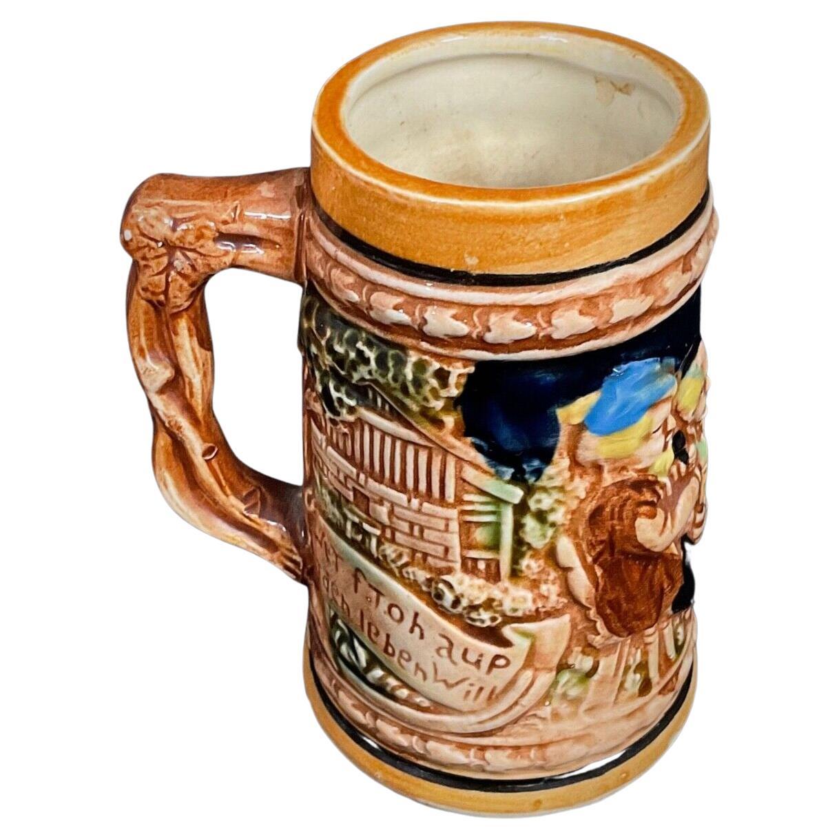 Vintage 20th Century German Beer Stein - Made in Japan - 2Y476 en vente