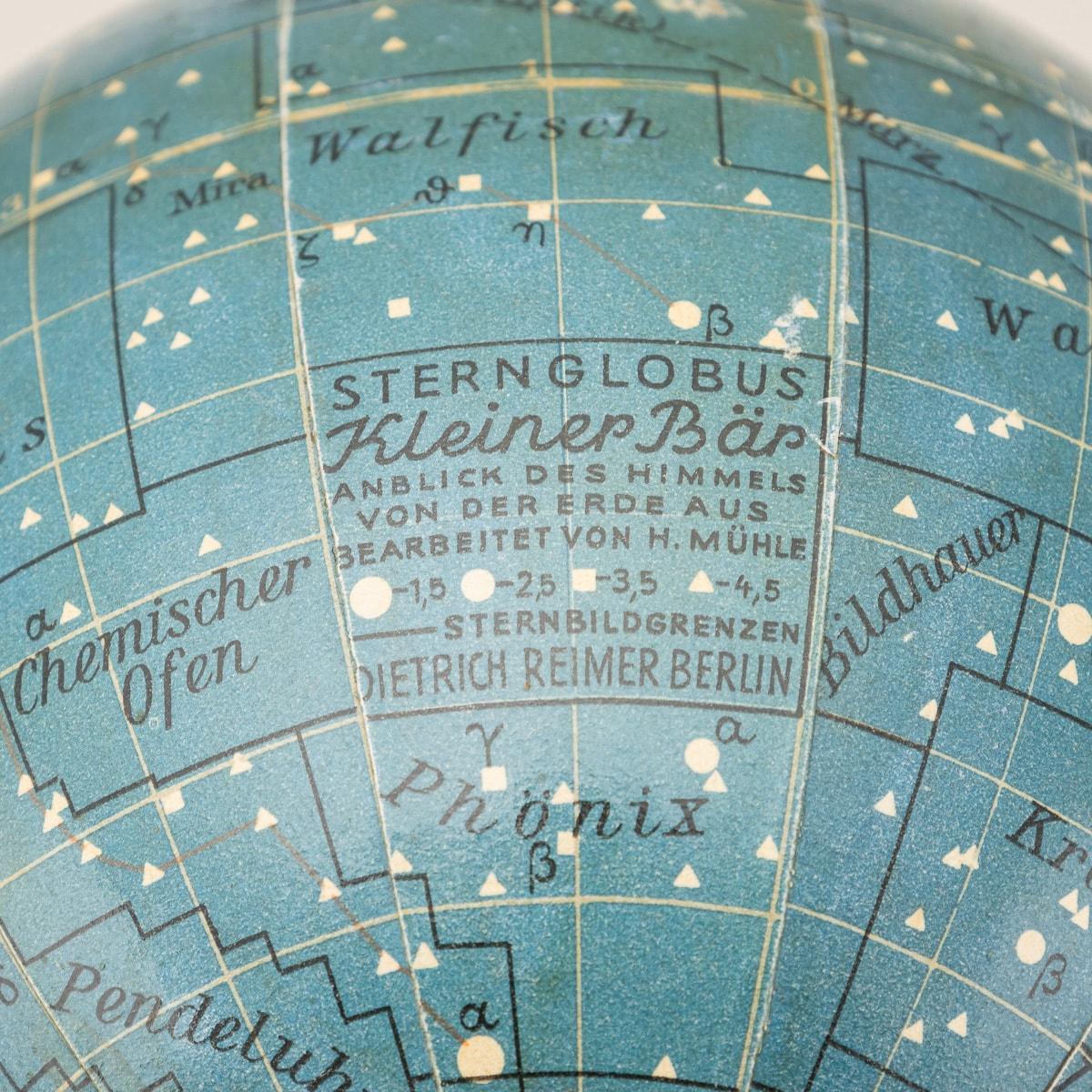 Vintage 20th Century German Celestial Globe By Dietrich Reimers 11
