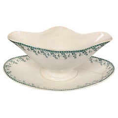 Salsiera in porcellana Gien del XX secolo - Design floreale Montagny - 2Y512