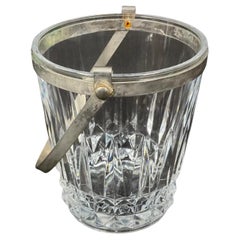 Cubitera de cristal vintage del siglo XX con diseño simétrico - 2Y462