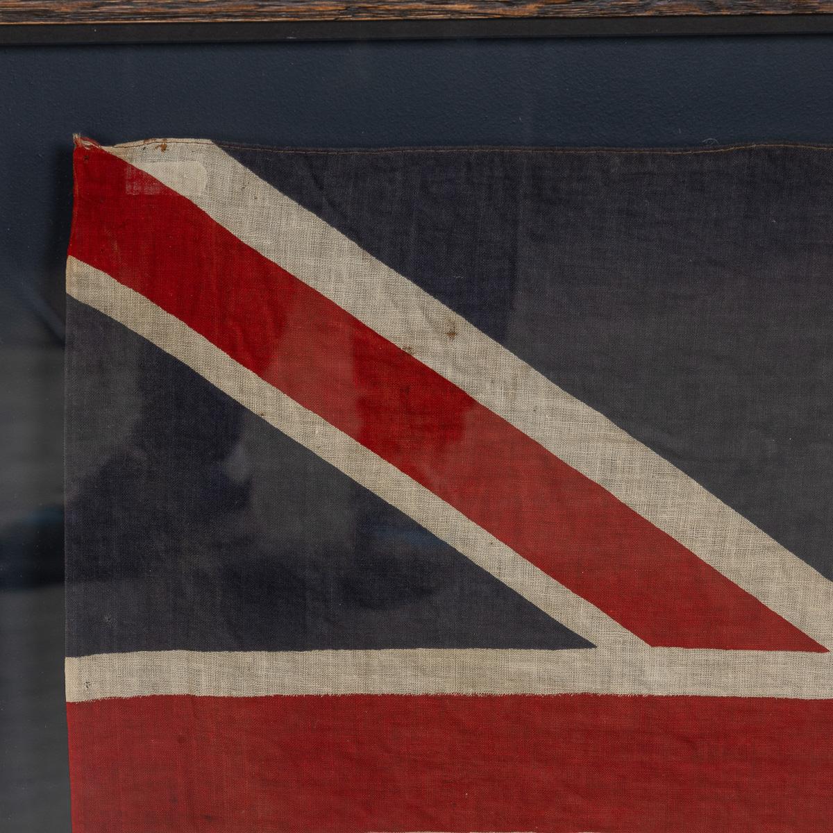 Vintage 20th Century Glass To Glass Framed Union Flag c.1940 For Sale 1