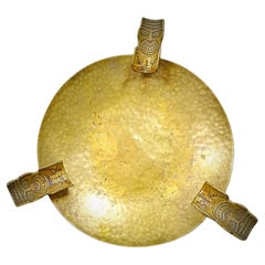 Vintage 20th Century Hammered Brass Ashtray - 2Y214