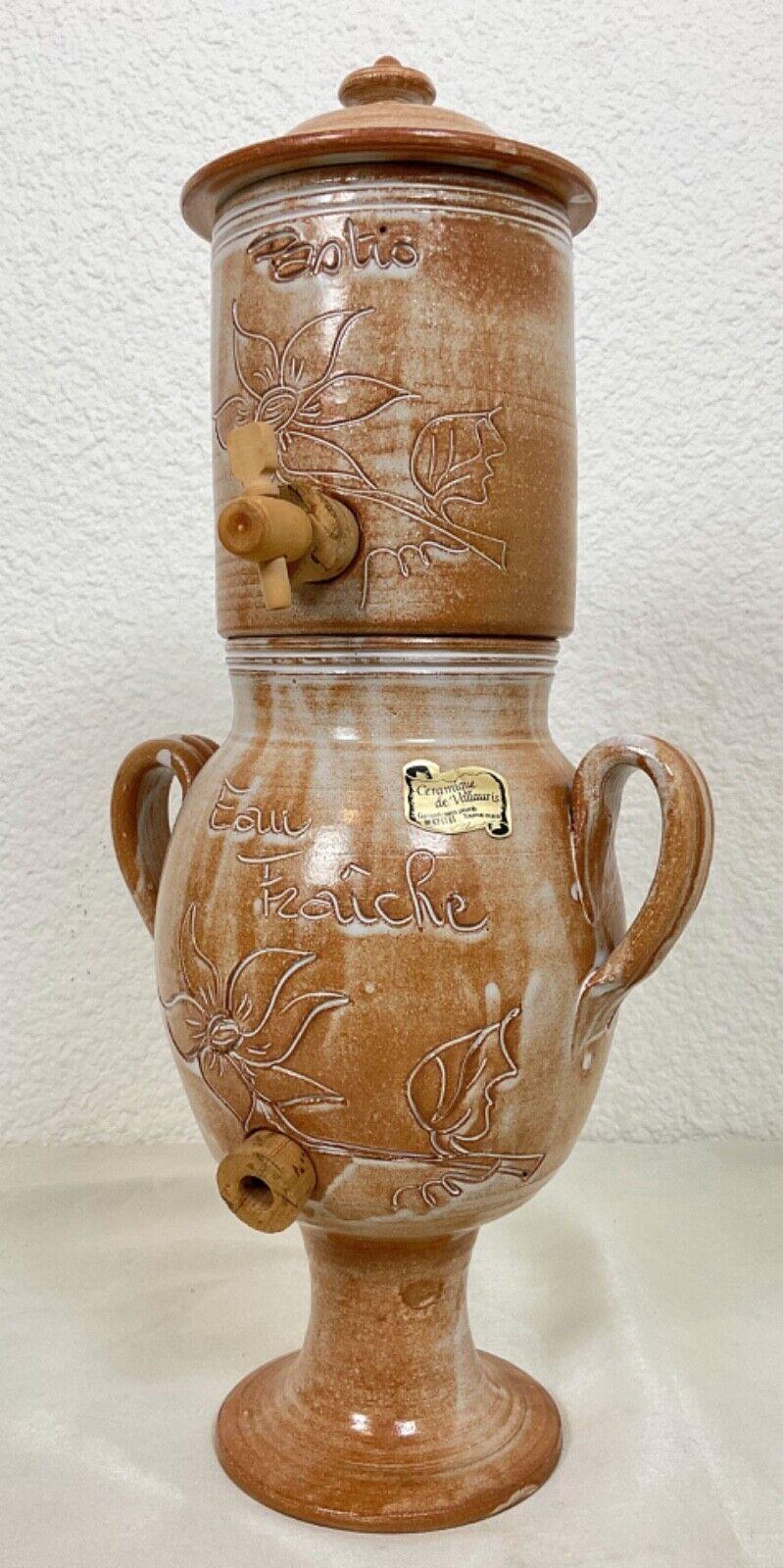 Fuente de cerámica vintage del siglo XX Vallauris Pastis y agua hecha a mano- 2Y503 en venta 2
