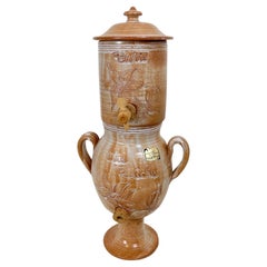 Vintage 20th Century Handmade Vallauris Pastis and Water Ceramic Fountain- 2Y503