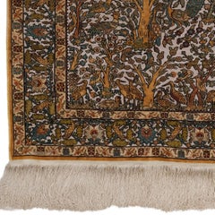 Vintage 20th Century Hereke Rug - Silk Hereke Rug
