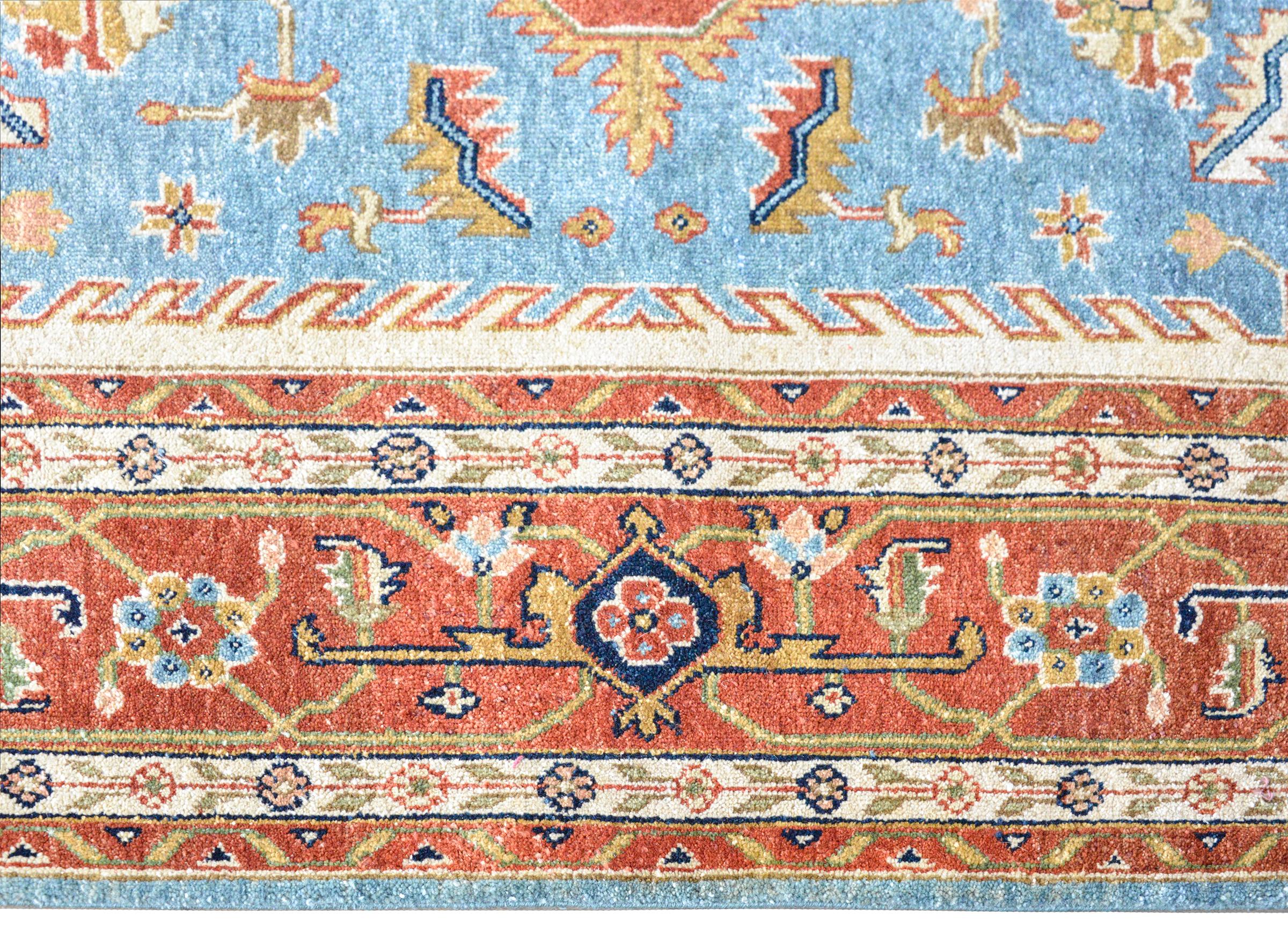 Hand-Knotted Hand Knotted Heriz-Style Rug For Sale