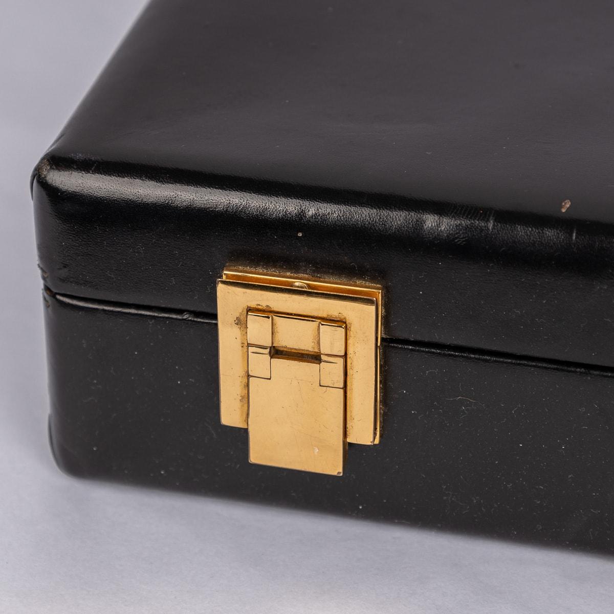 Vintage 20th Century Hermès Hard Sided Black Leather Briefcase c.1990 For Sale 9