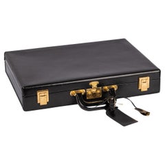 Vintage 20th Century Hermès Harding Black Leather Briefcase c.1990