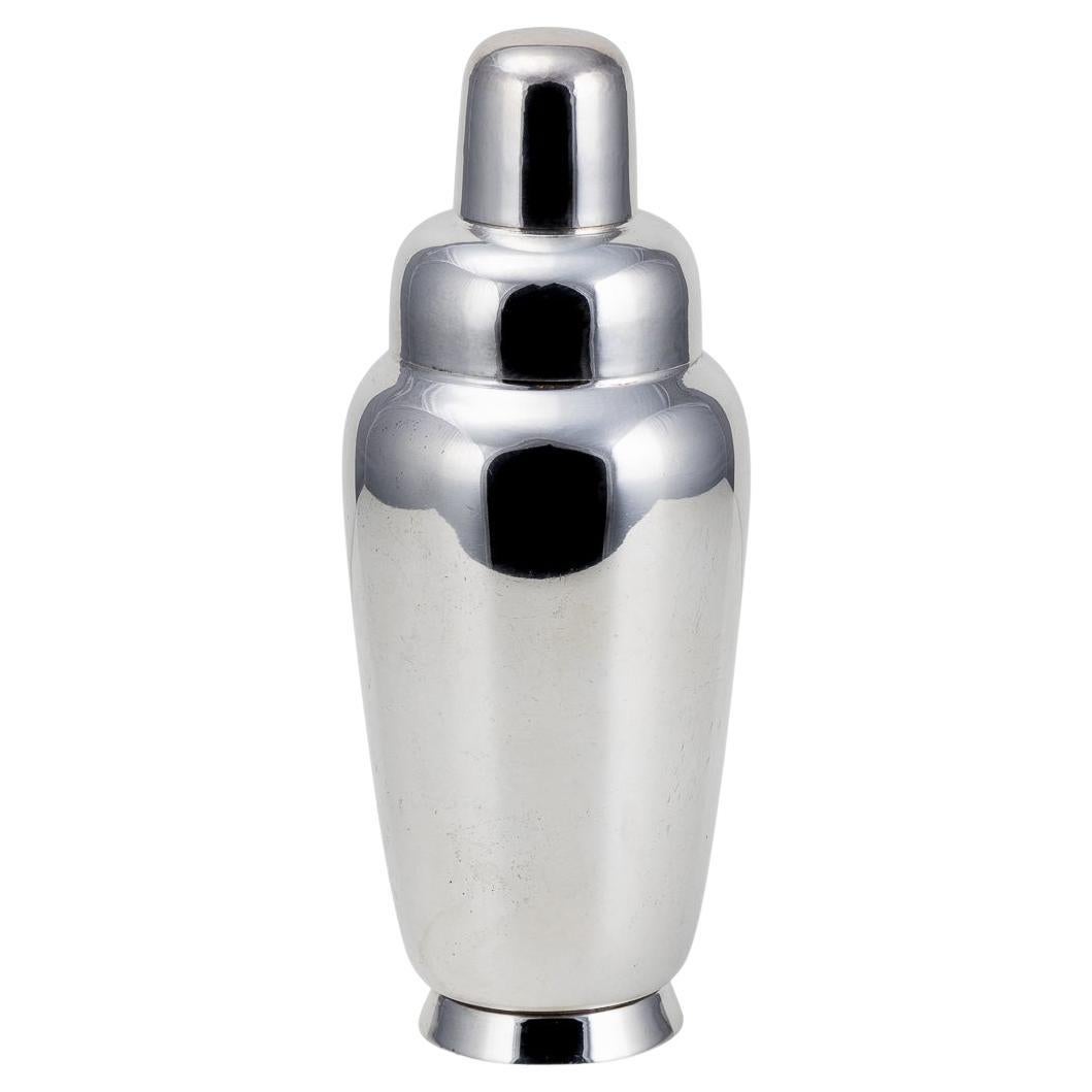 Vintage 20th Century Italian Art Deco Solid Silver Cocktail Shaker c.1930