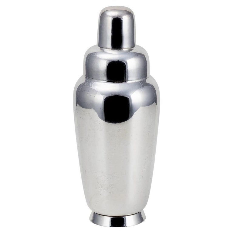Shaker à Champagne Ancien – Métal Argenté – Style 1920/1930 – Art Déco