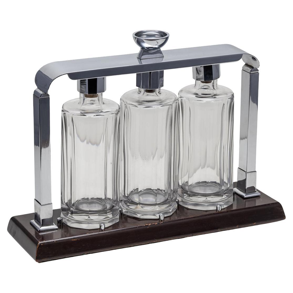 Vintage 20th Century Italian Art Deco Tantalus Set c.1930