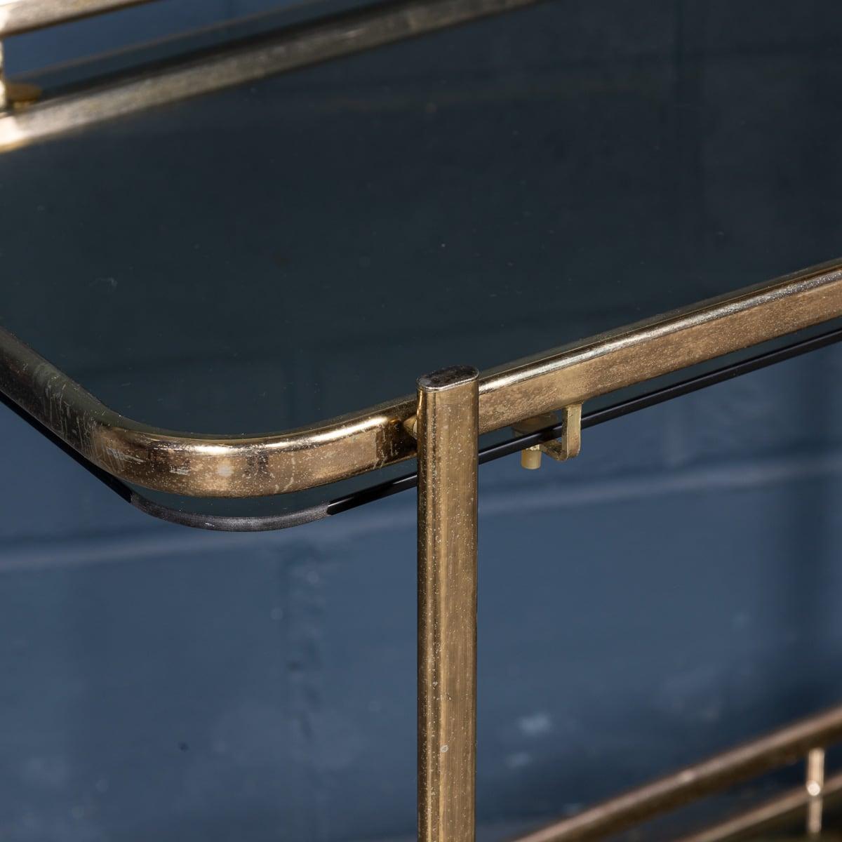 Carrello portabevande con cornice in ottone d'epoca del 20° secolo italiano, c.1980 in vendita 6