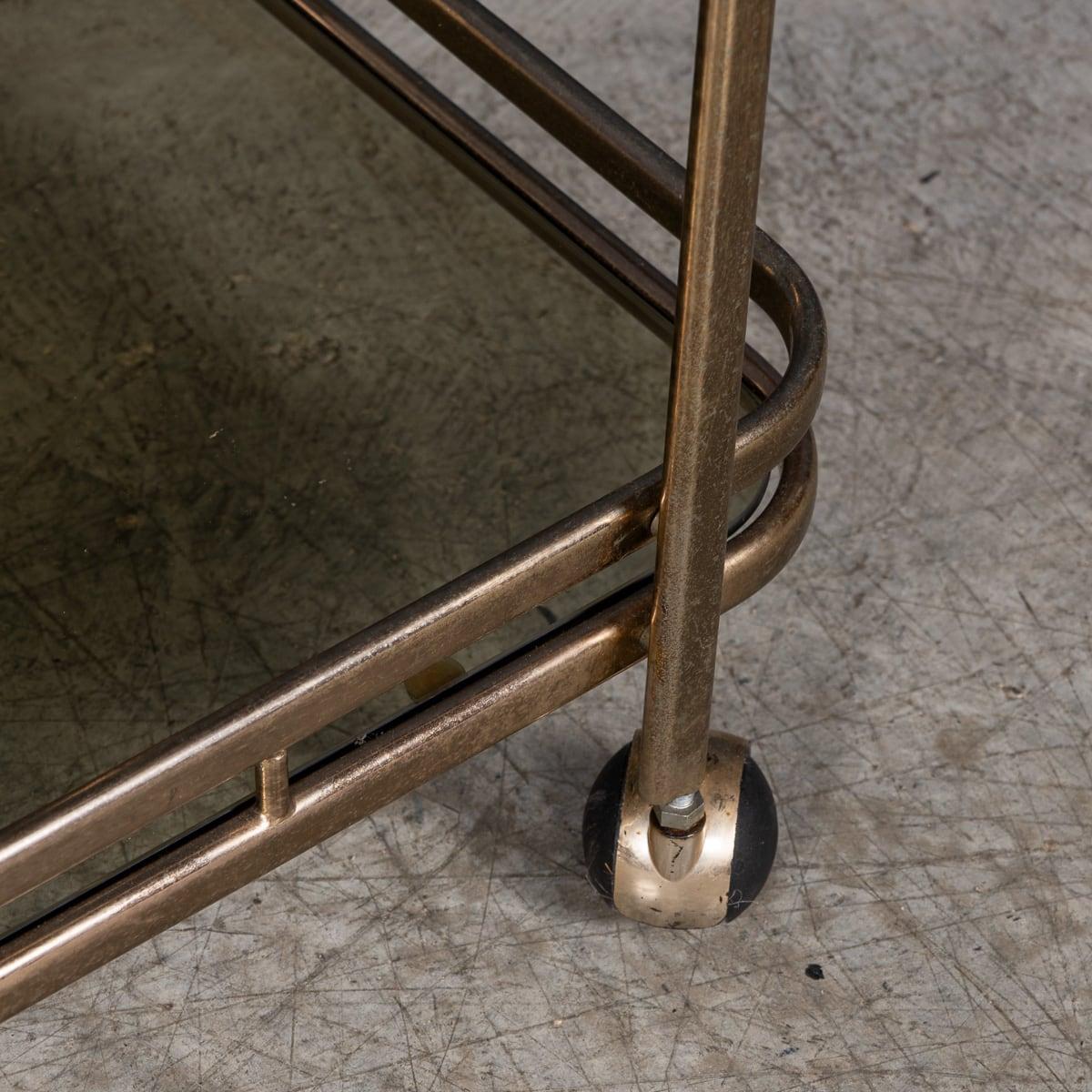 Carrello portabevande con cornice in ottone d'epoca del 20° secolo italiano, c.1980 in vendita 11
