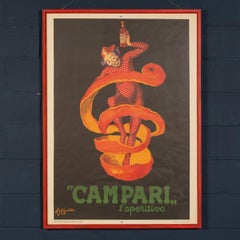 Vintage 20th Century Italian Campari "Lo Spiritello" Advertising Poster c.1970