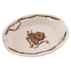 Vintage 20th Century Italian Ceramic Ashtray By Gucci c.1980