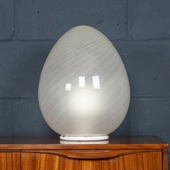 Vintage 20th Century Italian Egg Shaped Table Lamp, Murano c.1980