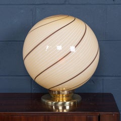 Vintage 20th Century Italian Hand Blown Glass Table Lamp, Murano